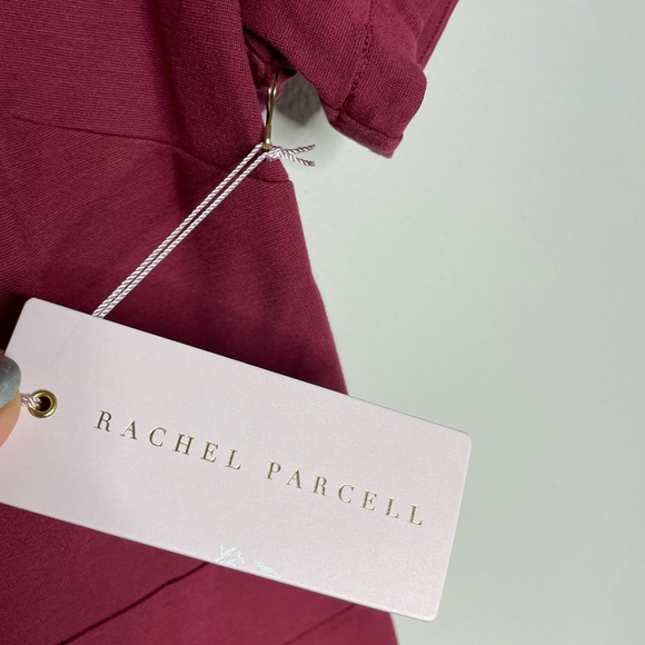 NEW Rachel Parcell Burgundy Square Neck Fit &‎ Flare Dress L Christmas Party - Picture 8 of 9